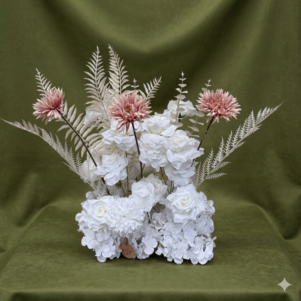 White Elegance – Premium Real Touch Artificial Floral Arrangement