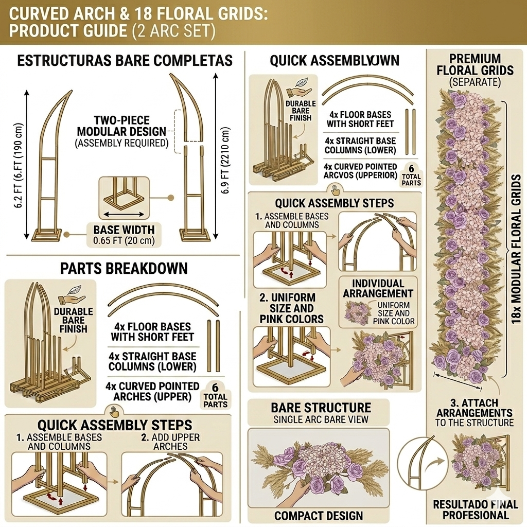 Premium Modular Floral Arch - Elegance for Events