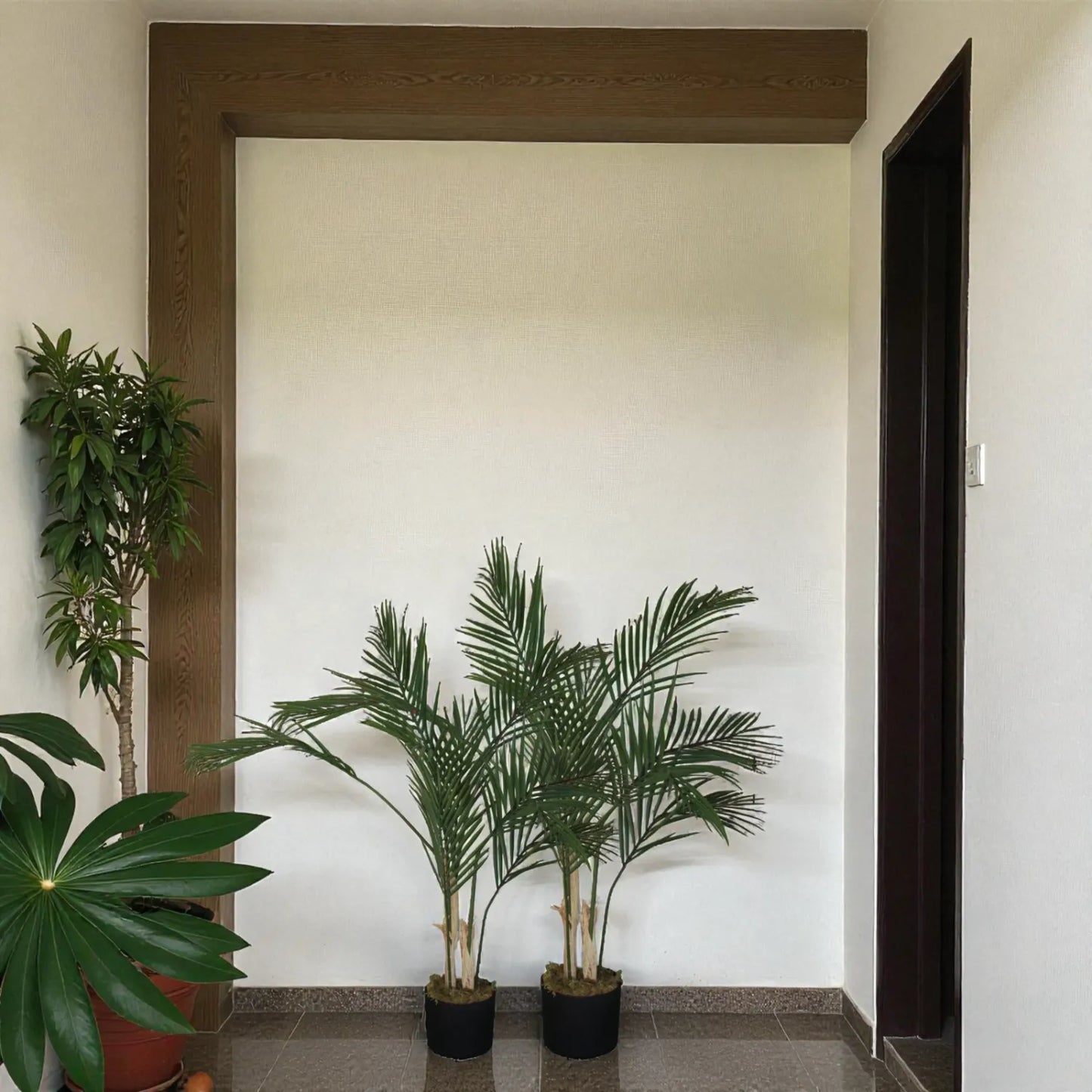 Artificial Areca Palm Tree 35” in Pot | Tropical Indoor Plant Decor