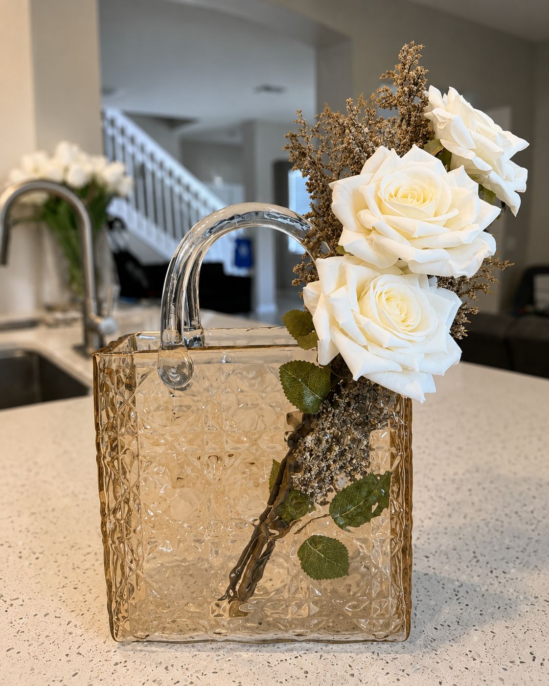 Glass Handbag Vase