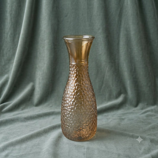 Hammered Glass Vase Centerpiece – Premium Artisanal Vessel for Artificial Florals