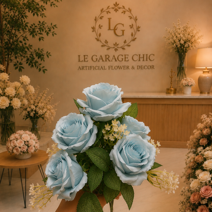 Premium Hand-Tied Floral Bouquet (LGC-TA-RA) – Luxury Pre-Arranged Artificial Centerpiece