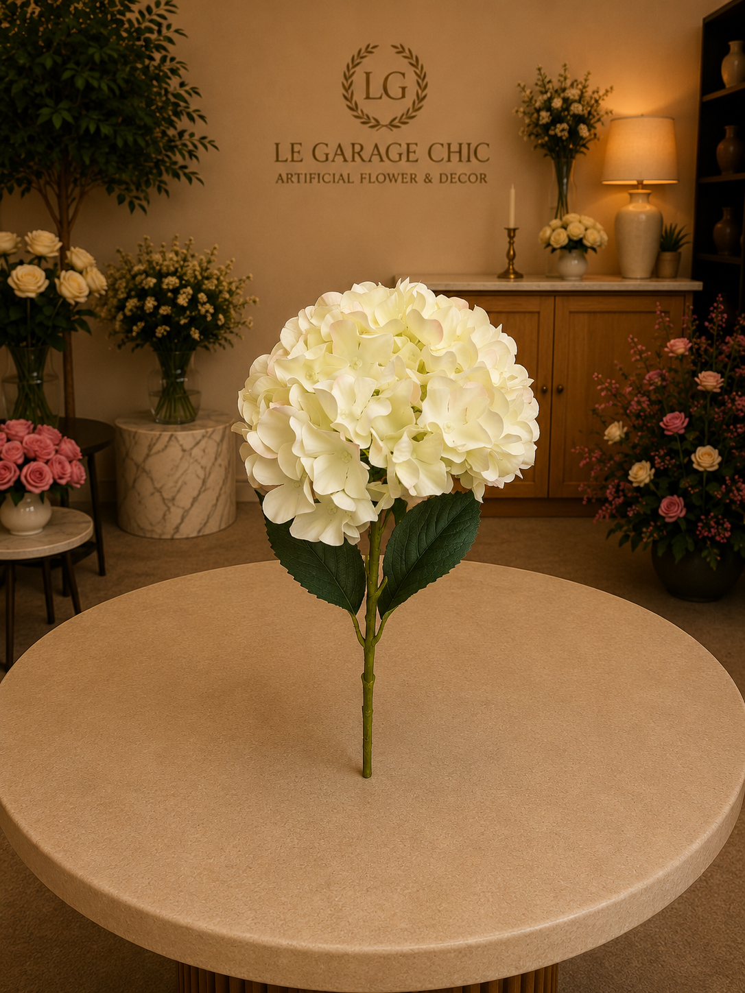 Artificial Hydrangea Stem-