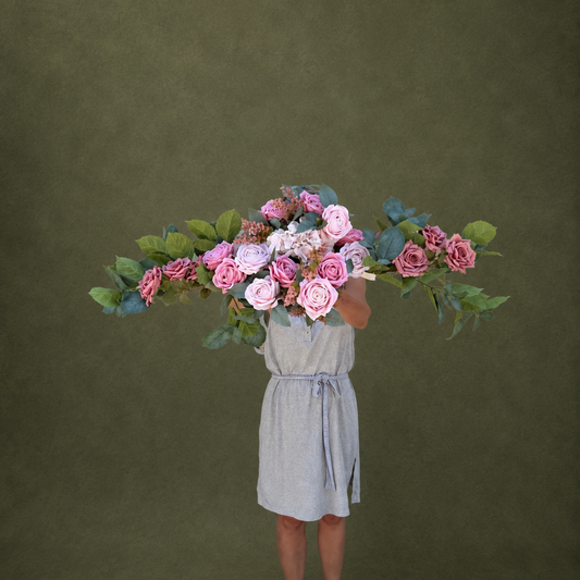 Dusty Rose &  Floral Swag