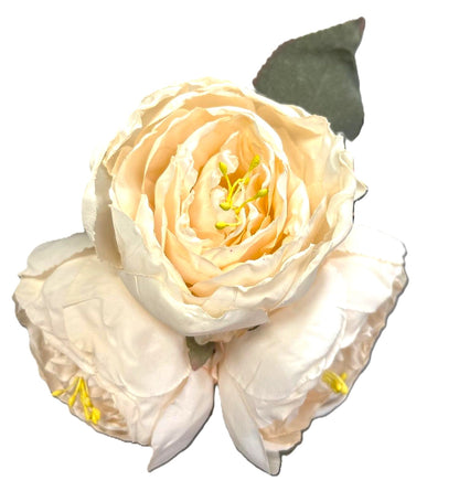 Vintage Rose & Ivory Premium Floral Bouquet – Luxury Pre-Arranged Artificial Centerpiece