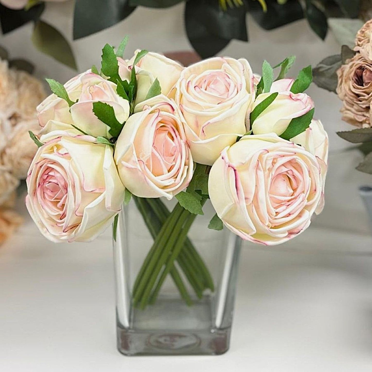 Real Touch Rose Bouquet Set of 3