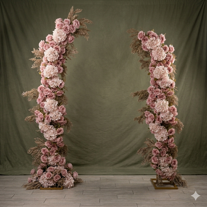 Premium Modular Artificial Floral Arch Installation – Custom Faux Botanical Backdrop