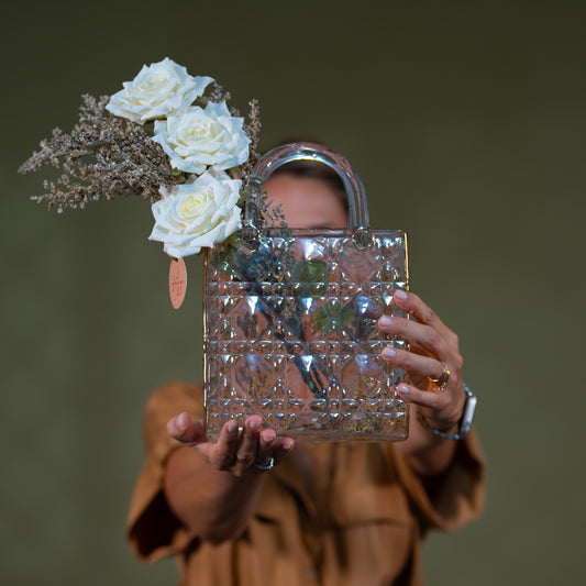 Glass Handbag Vase