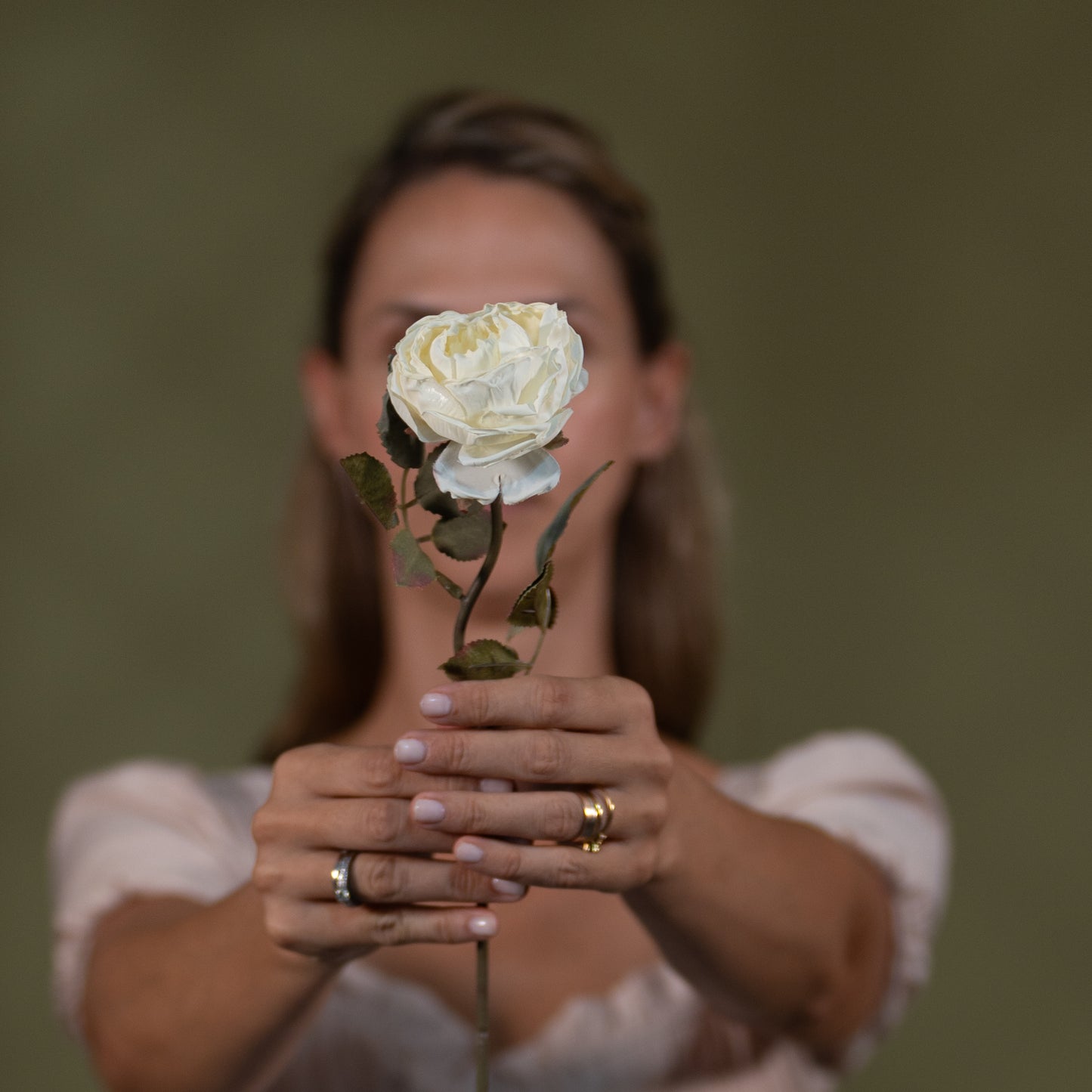Artificial Rose Stem- Vintage Rose & Cream LGC/PA-IR