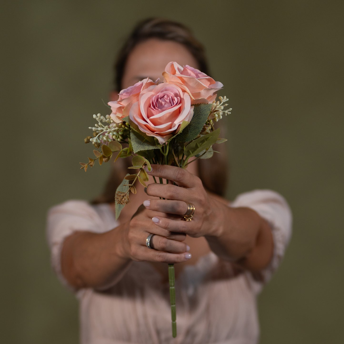 Artificial Peony Bouquet