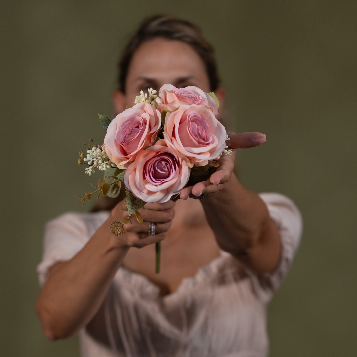 Artificial Peony Bouquet