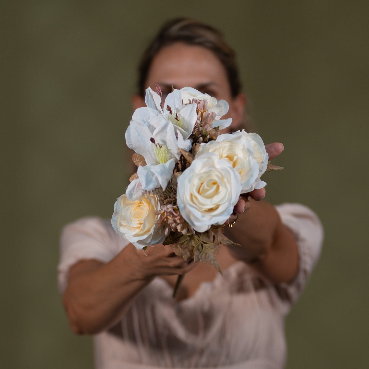 Artificial Peony Bouquet