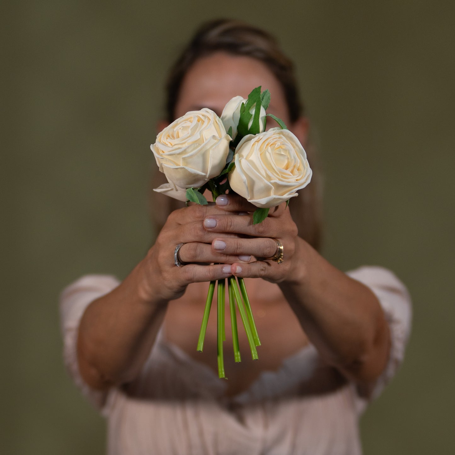 Real Touch Rose Bouquet Set of 3