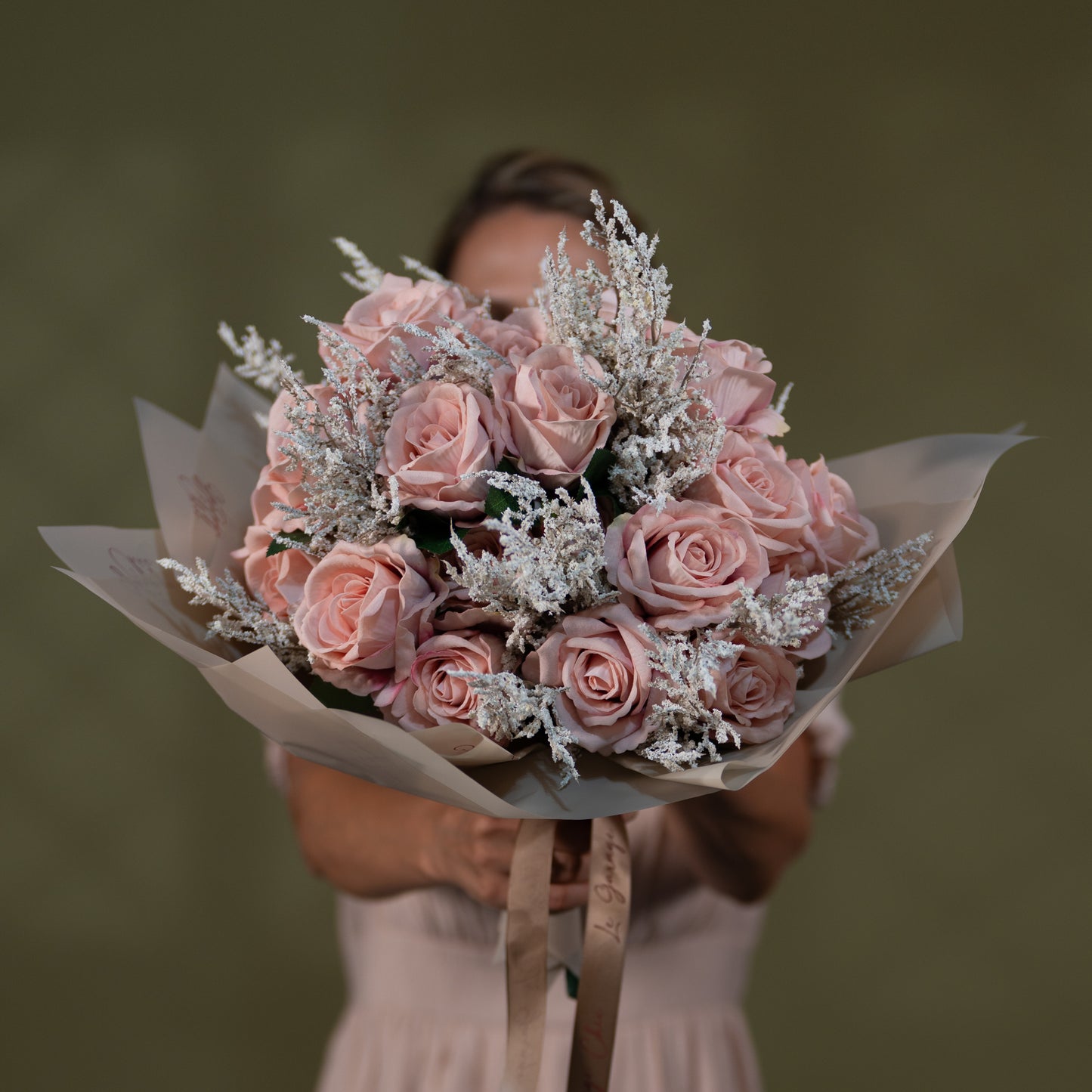 Luxury Red Rose Bouquet XL – Artificial Roses & Baby’s Breath