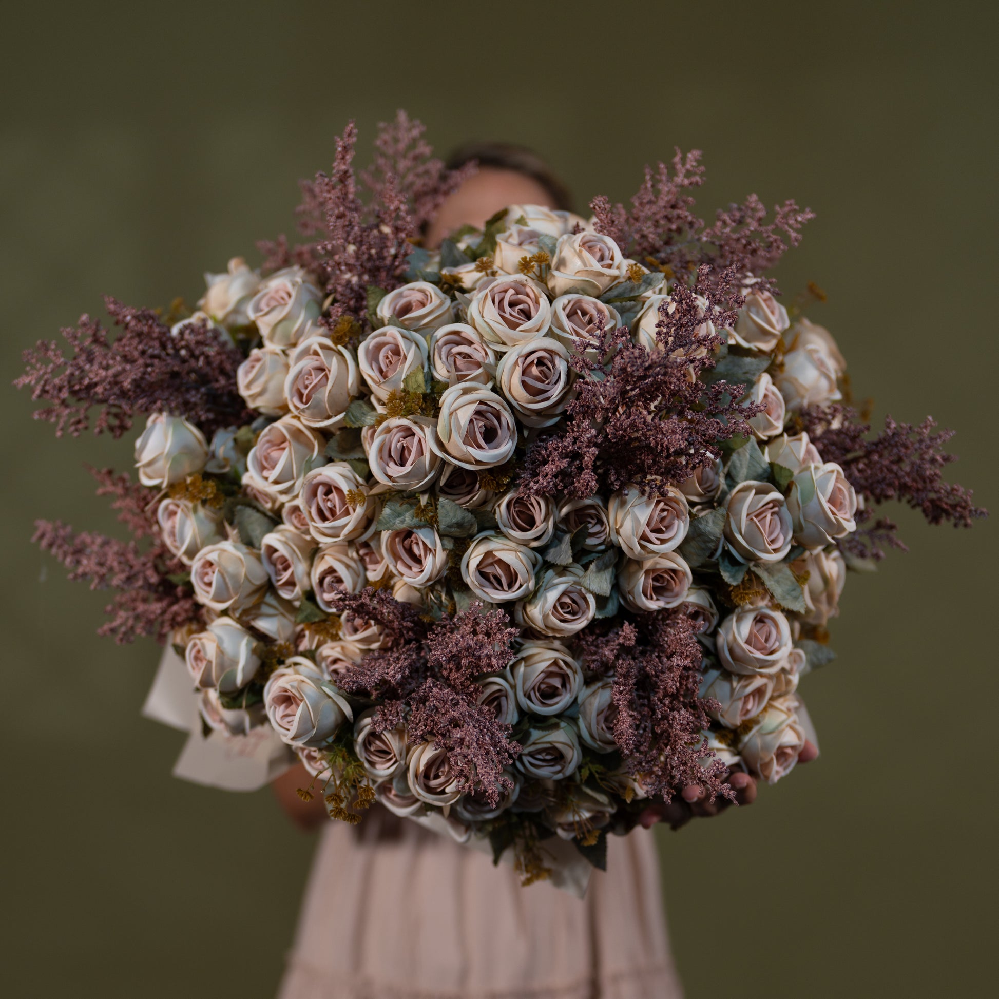 Luxury Red Rose Bouquet (XL) - Premium Artificial Roses & Baby's Breath Arrangement | Le Garage Chic Miami