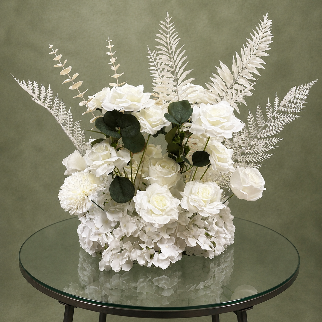 White Elegance – Premium Real Touch Artificial Floral Arrangement