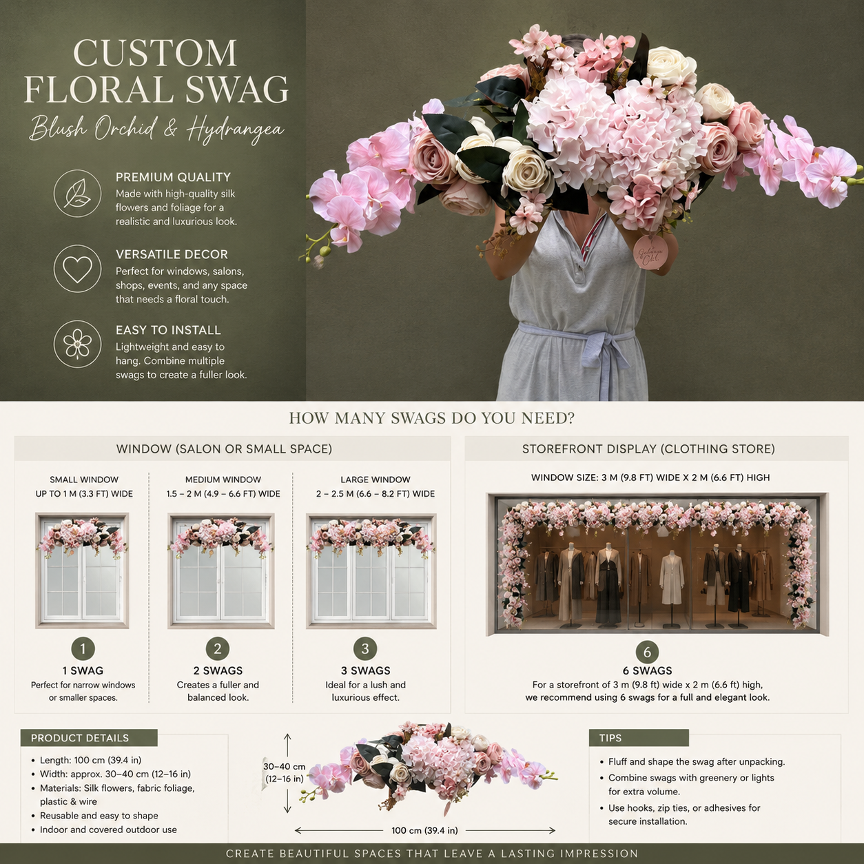 Custom Floral Swag (Pink)
