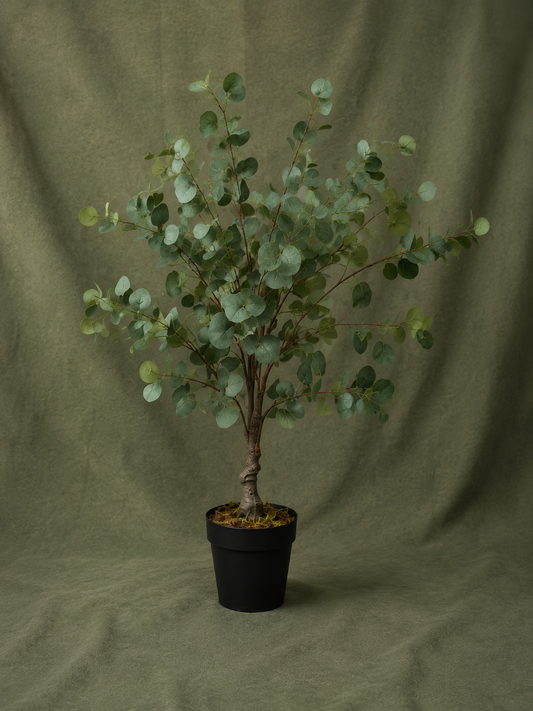 Artificial Eucalyptus Plant 85 cm with Black Pot