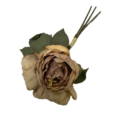 Vintage Rose & Ivory Premium Floral Bouquet – Luxury Pre-Arranged Artificial Centerpiece