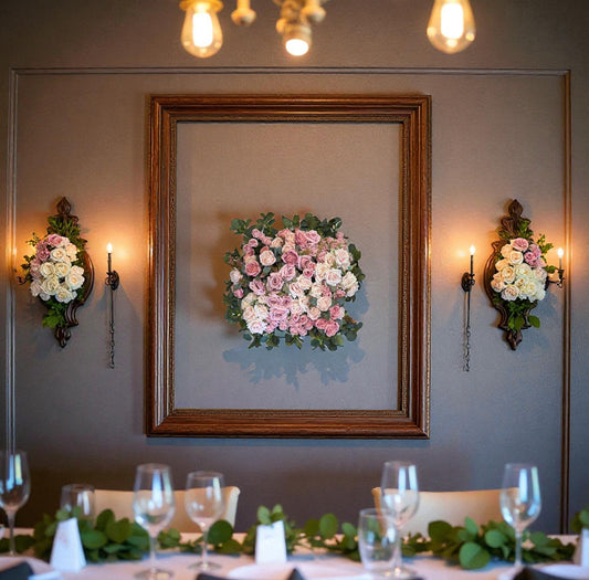 Rose Floral Panel for Elegant Wall & Event Décor