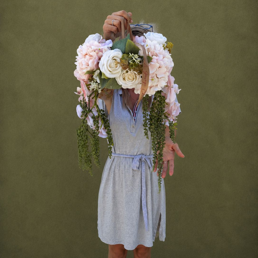 Double Cascade Bridal Bouquet – White Garden Collection