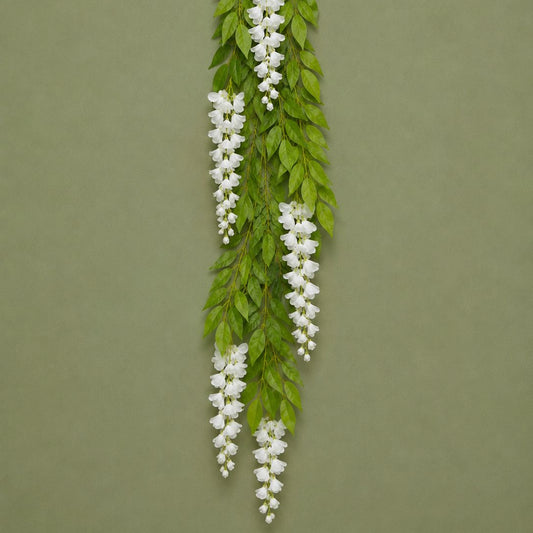 Premium Real-Touch Wisteria Flower Garland (6.6ft) – Artificial Cascading Vine