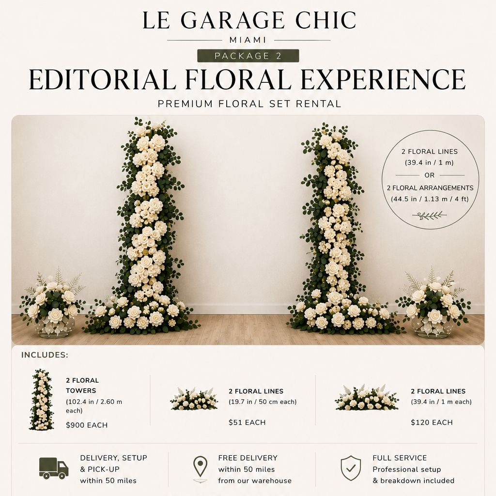 Luxury Floral Installation: Editorial Floral Experience | Premium Set Rental