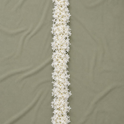 White Jasmine Garland (6.2ft) – Premium Real-Touch Artificial Floral Greenery Runner