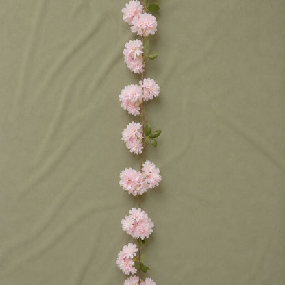 Premium Real-Touch White & Pink Hydrangea Garland (6.2ft) – Luxury Faux Floral Runner