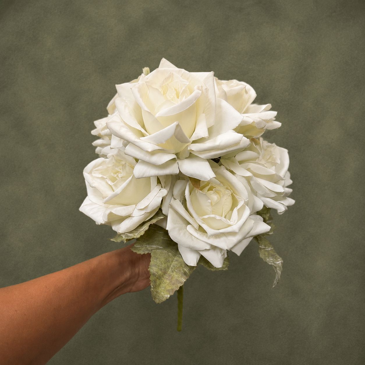 White Rose Bridal Bouquet | Artificial Wedding Flowers Miami