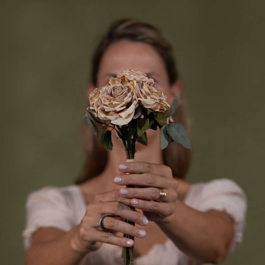 Preserved Look Rose Bouquet | 6-Stem Faux Roses | Artificial Flowers Miami
