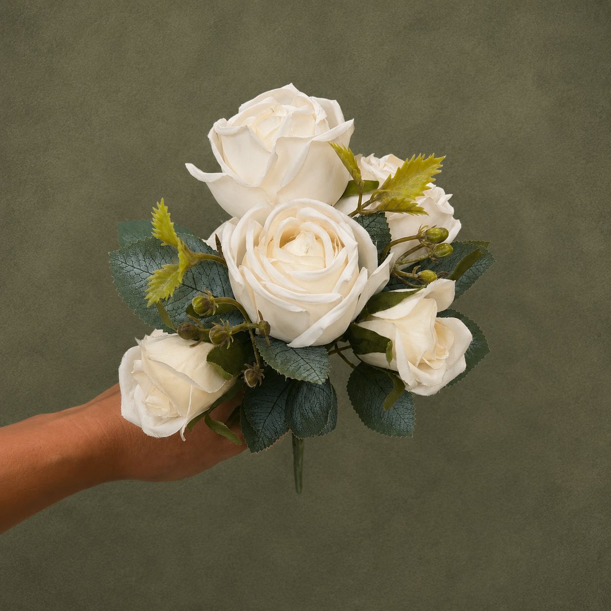 White Rose Mini Bouquet | Artificial Wedding Flowers Miami