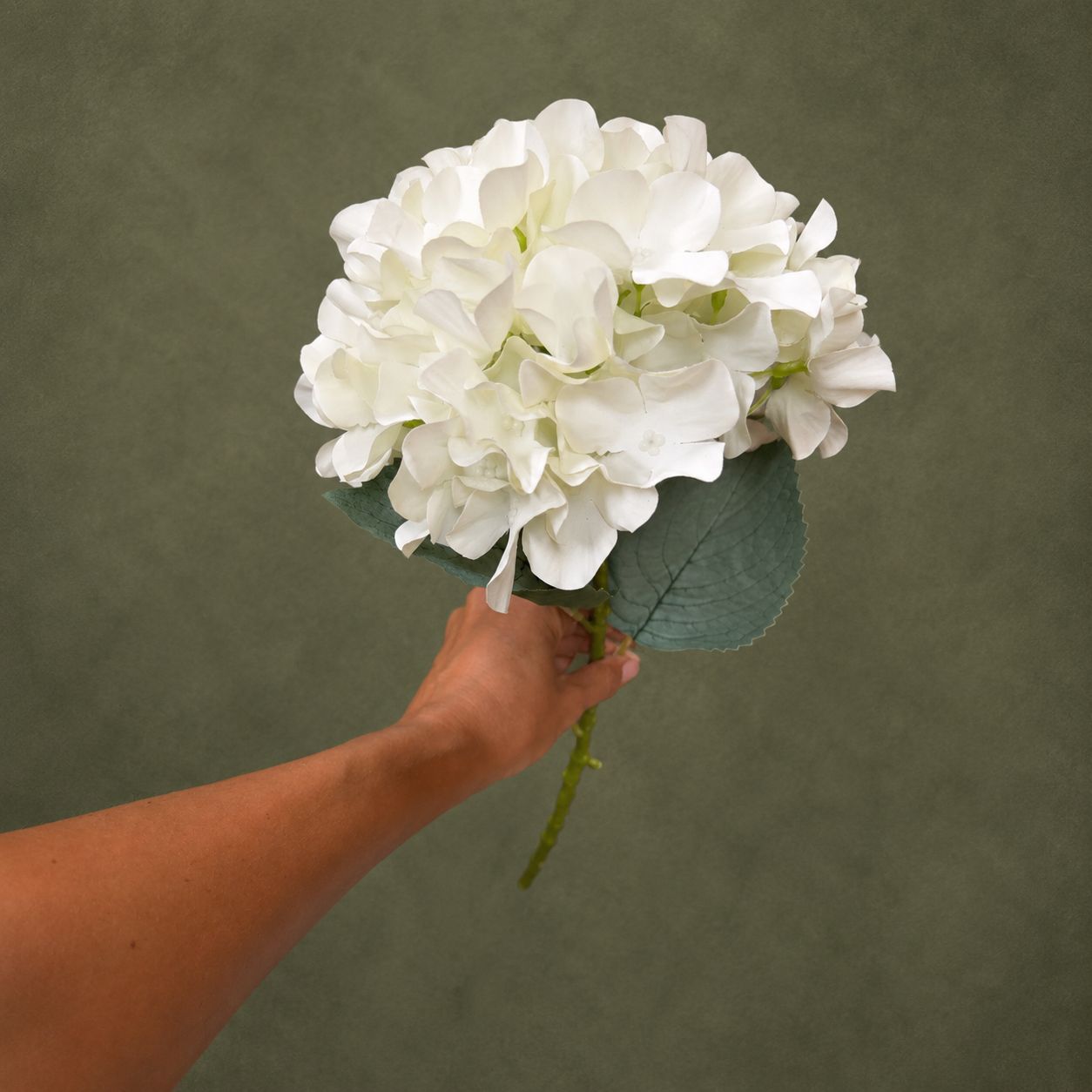 Blush Pink Artificial Hydrangea Stem – 80 cm | Premium Faux Flower