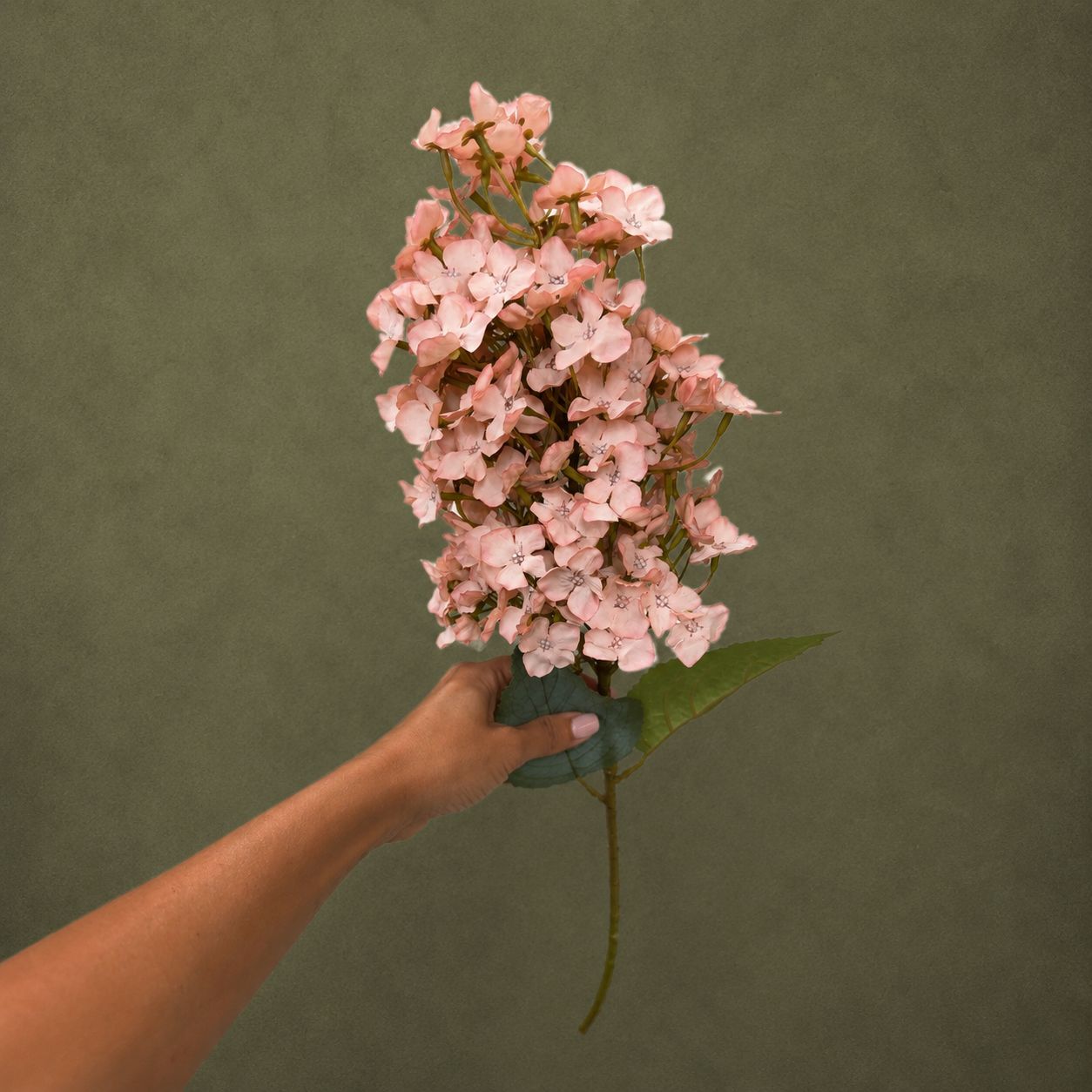 Artificial Elongated Hydrangea Stem – White | 31.5" Faux Hydrangea Flower for Wedding & Event Decor
