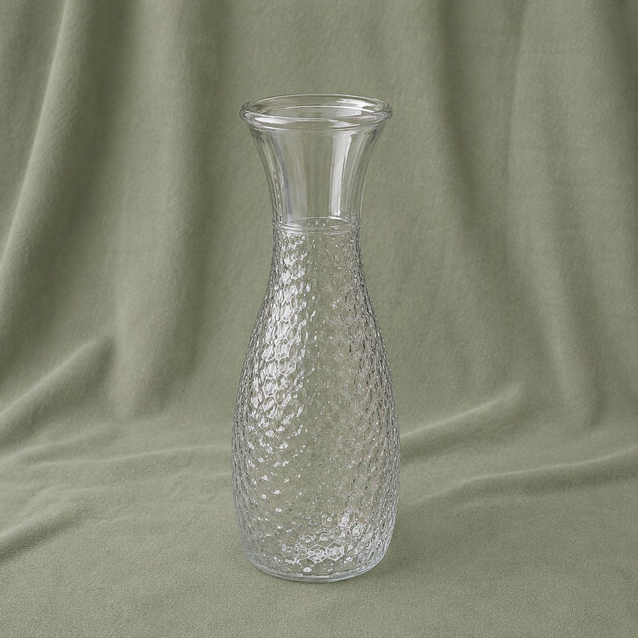 Hammered Glass Vase – Tall Decorative Flower Vase for Centerpieces, Weddings & Home Décor