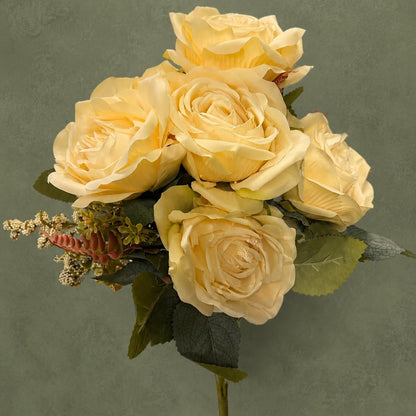 Pink, White & Beige Premium Floral Bouquet – Luxury Pre-Arranged Artificial Centerpiece