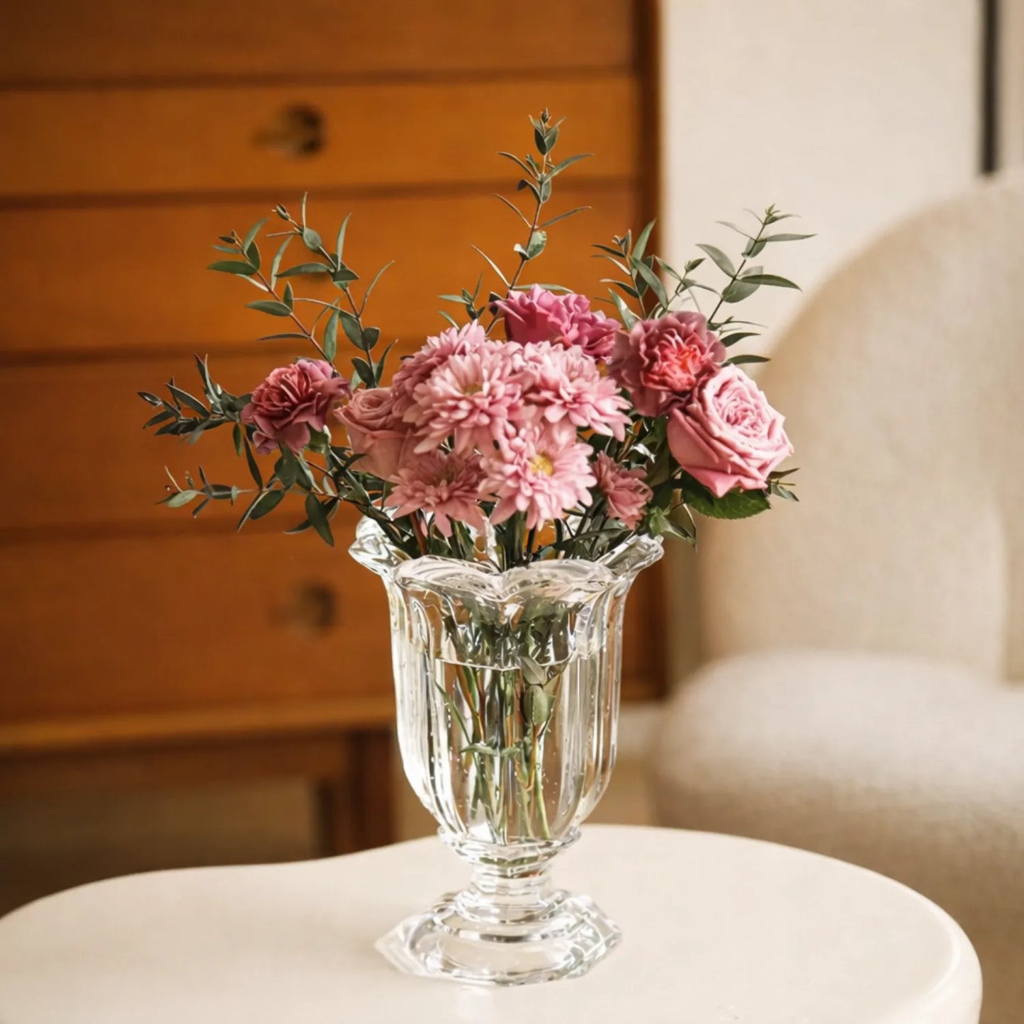 Crystal Pedestal Vase