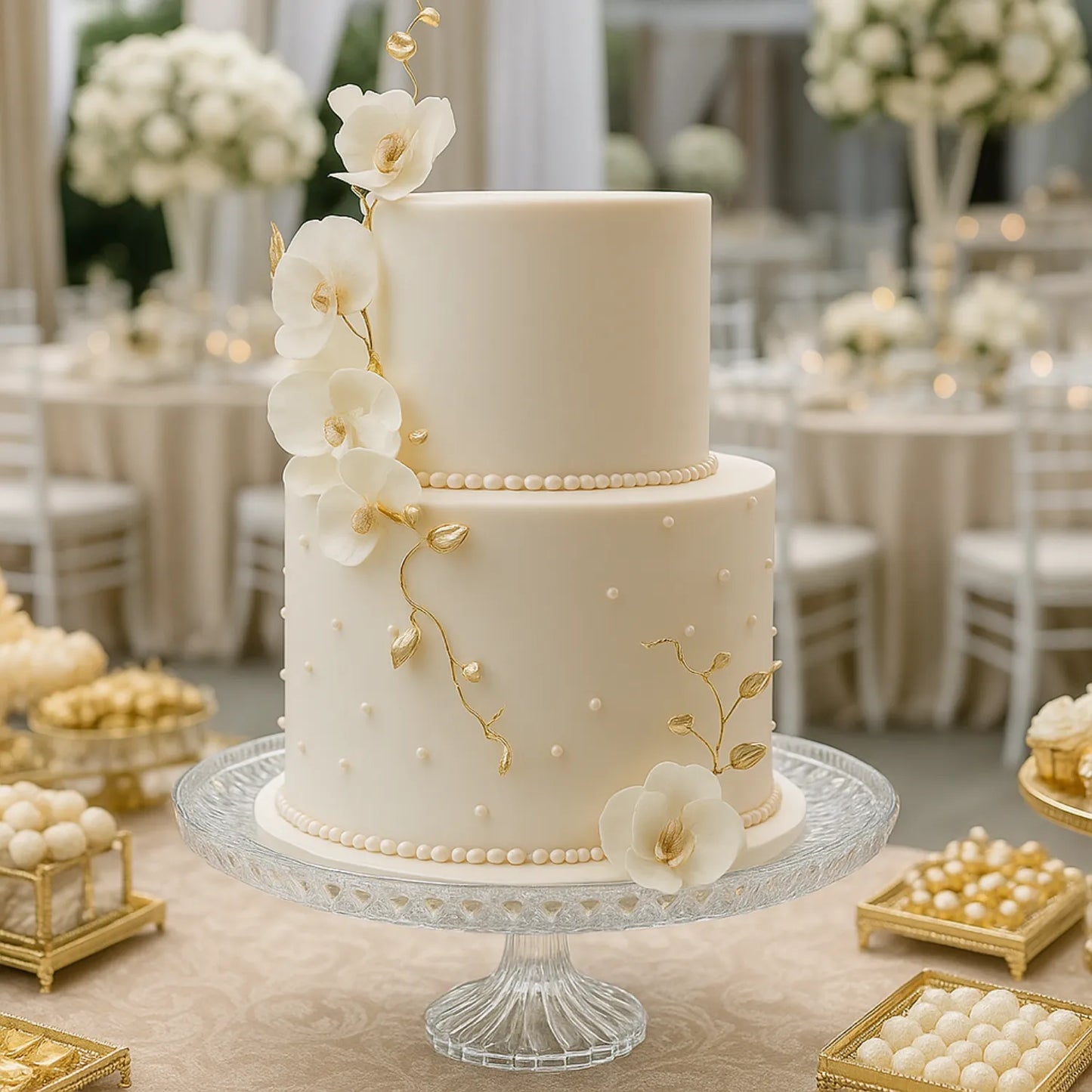 Round Crystal Cake Stand