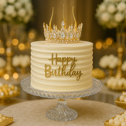 Large Crystal Cake Stand with Pedestal – Premium Luxury Event Dessert Display