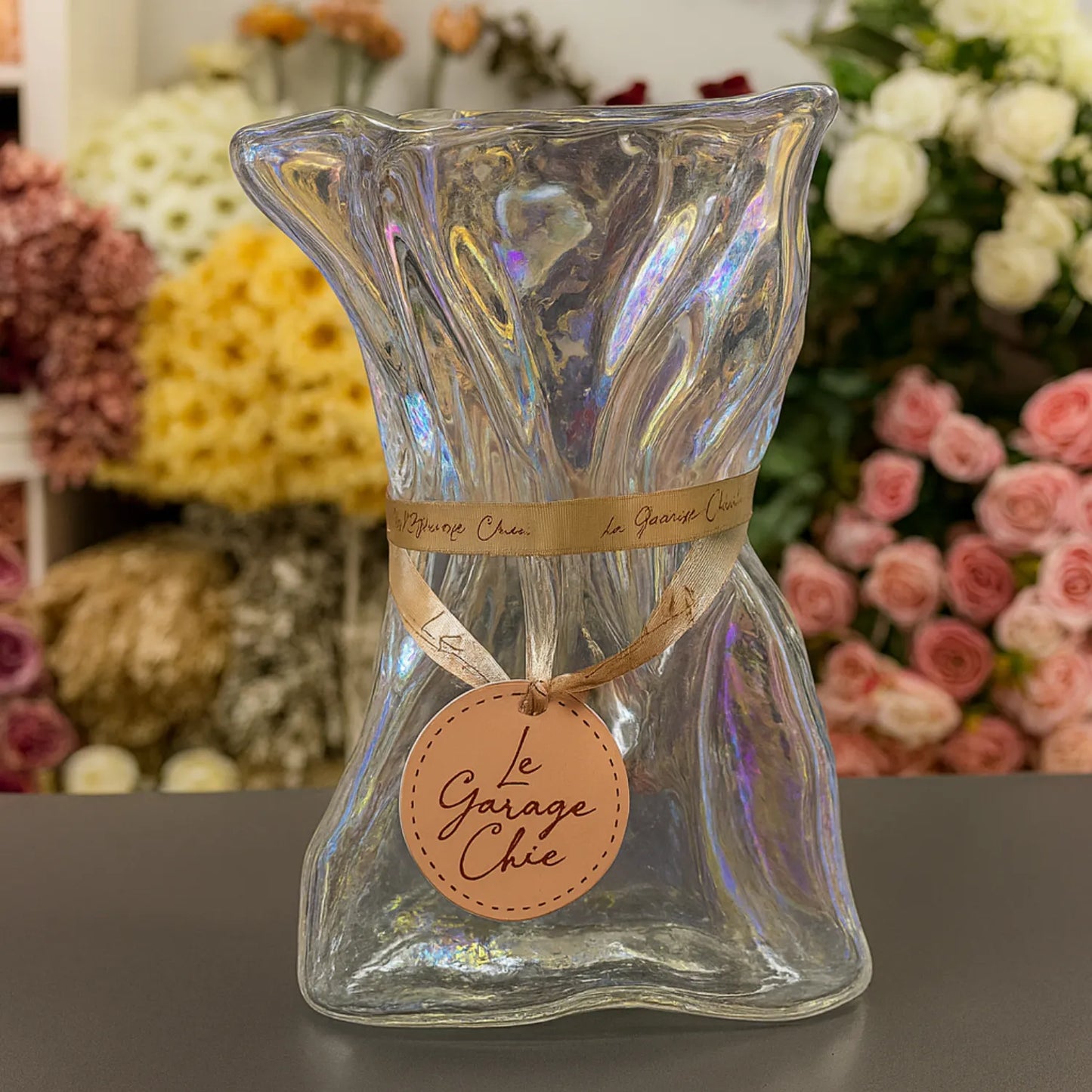 Iridescent Glass Vase