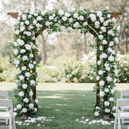 Premium Rose Garland – High-End Artificial Floral Runner for Wedding & Home Decor