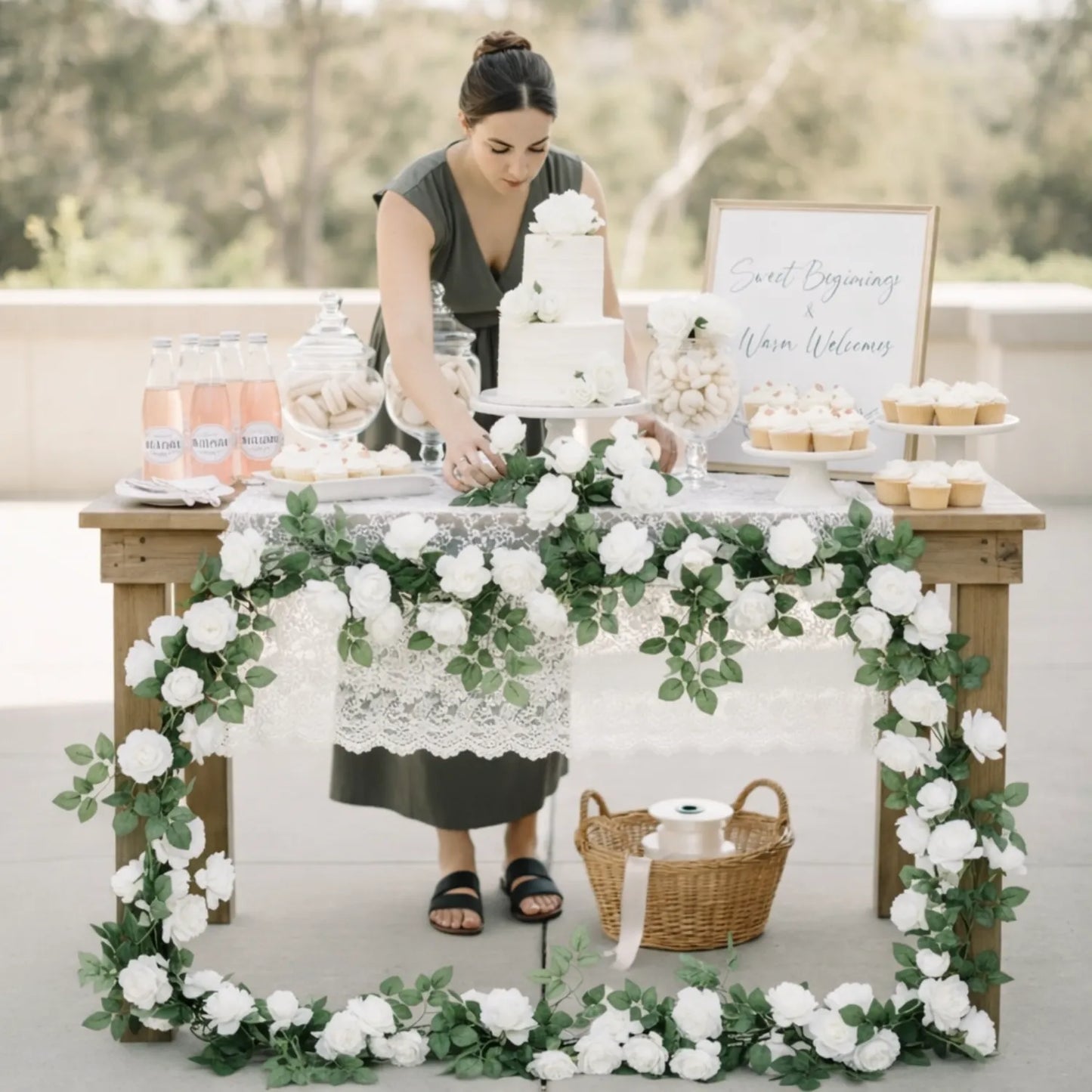 Premium Faux Rose Garland - LGC/TA-TR