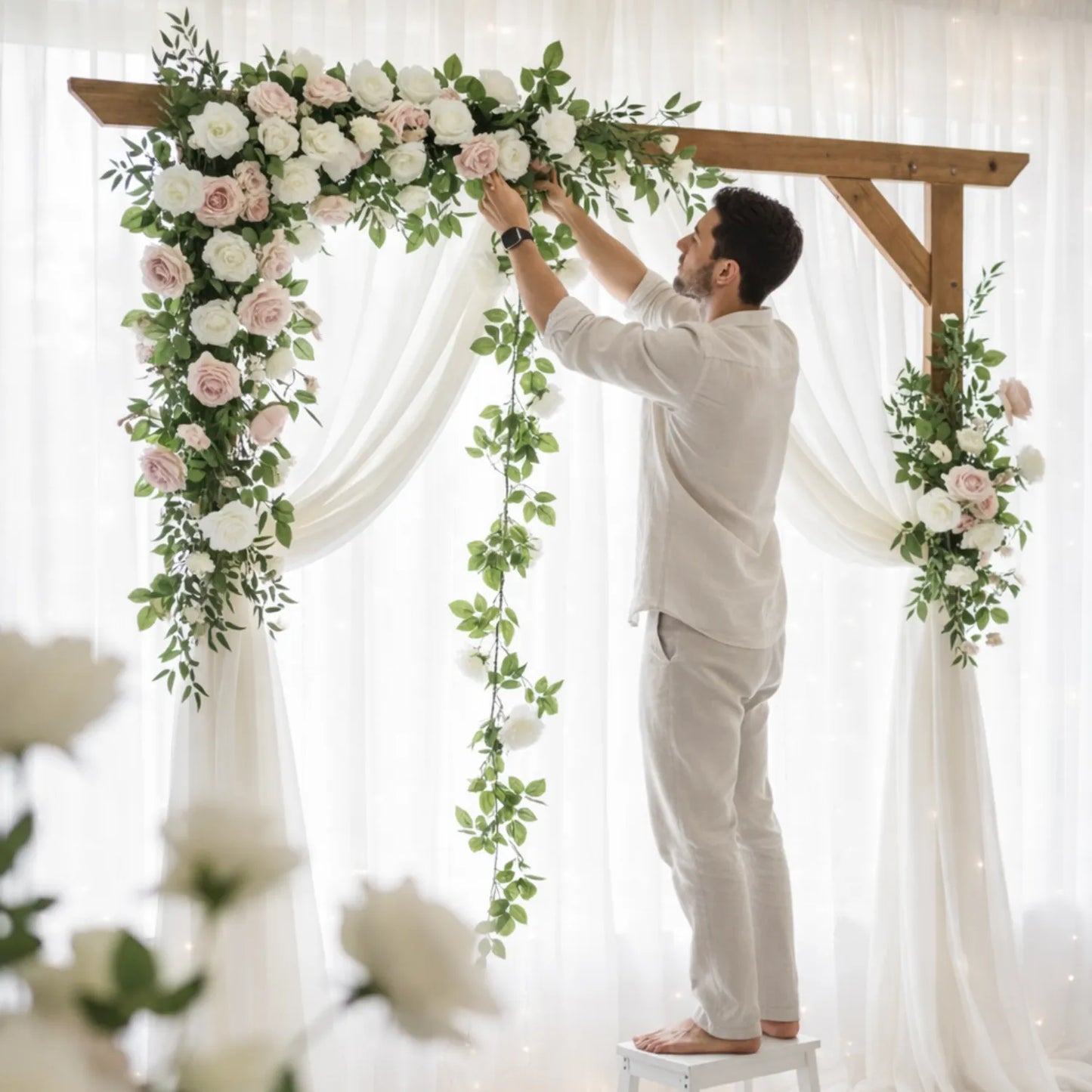 Premium Faux Rose Garland - LGC/TA-TR