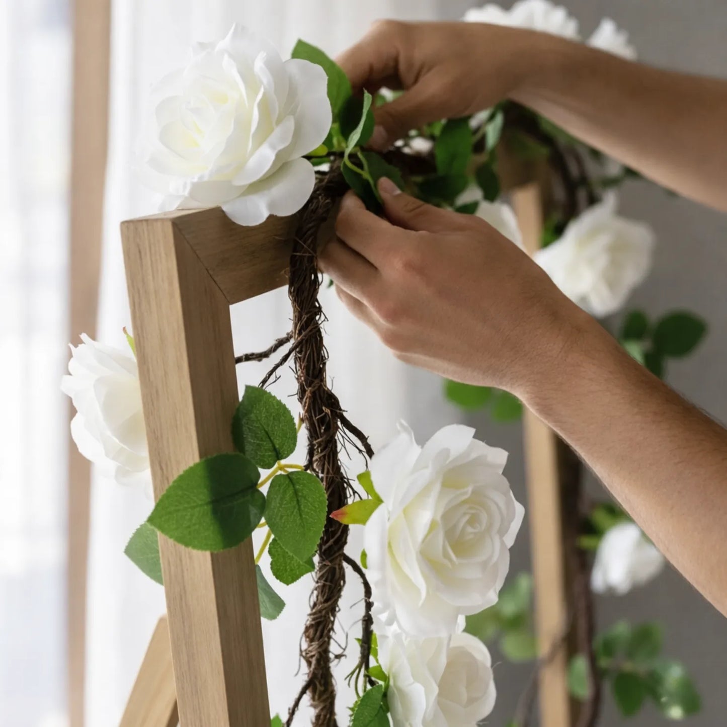 Premium Faux Rose Garland - LGC/TA-TR