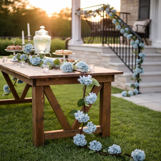 Premium Faux Hydrangea Garland